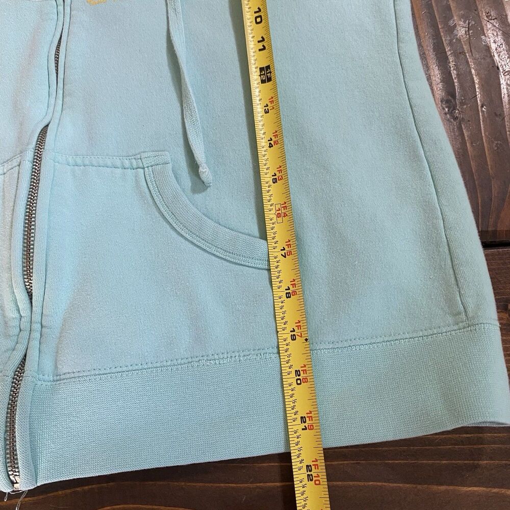 Vintage Y2K Paul Frank Blue Zip Jacket Hoodie Girl’s Size XL (fits Women Small) - Picture 9 of 10